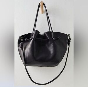 Free People Black Leather Tote